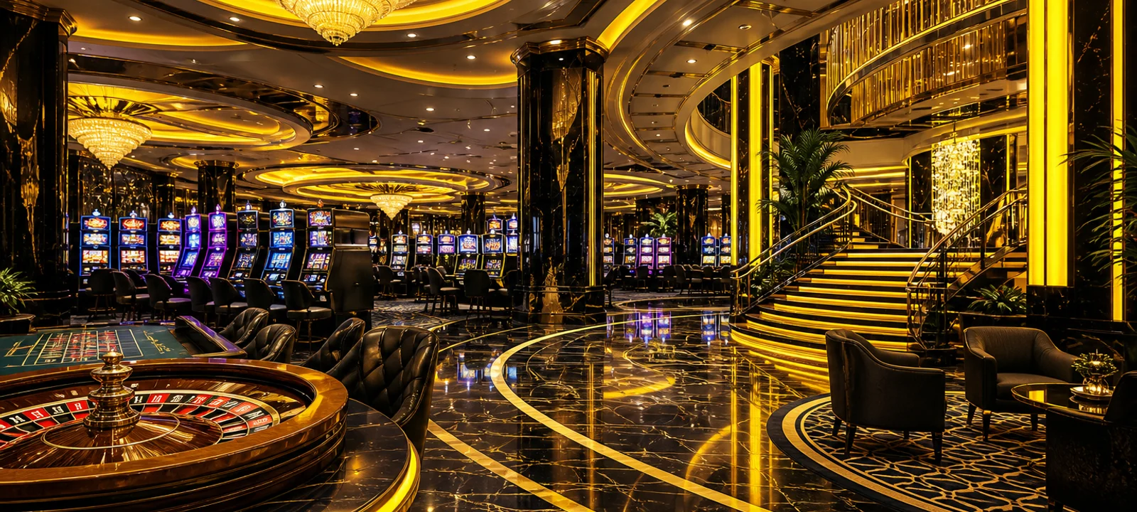 Yep Casino oficjalna strona lobby zolte swiatlo i stol kasynowy